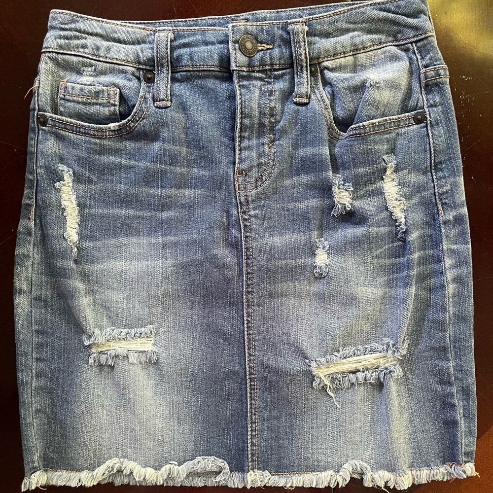 Jean mini skirt